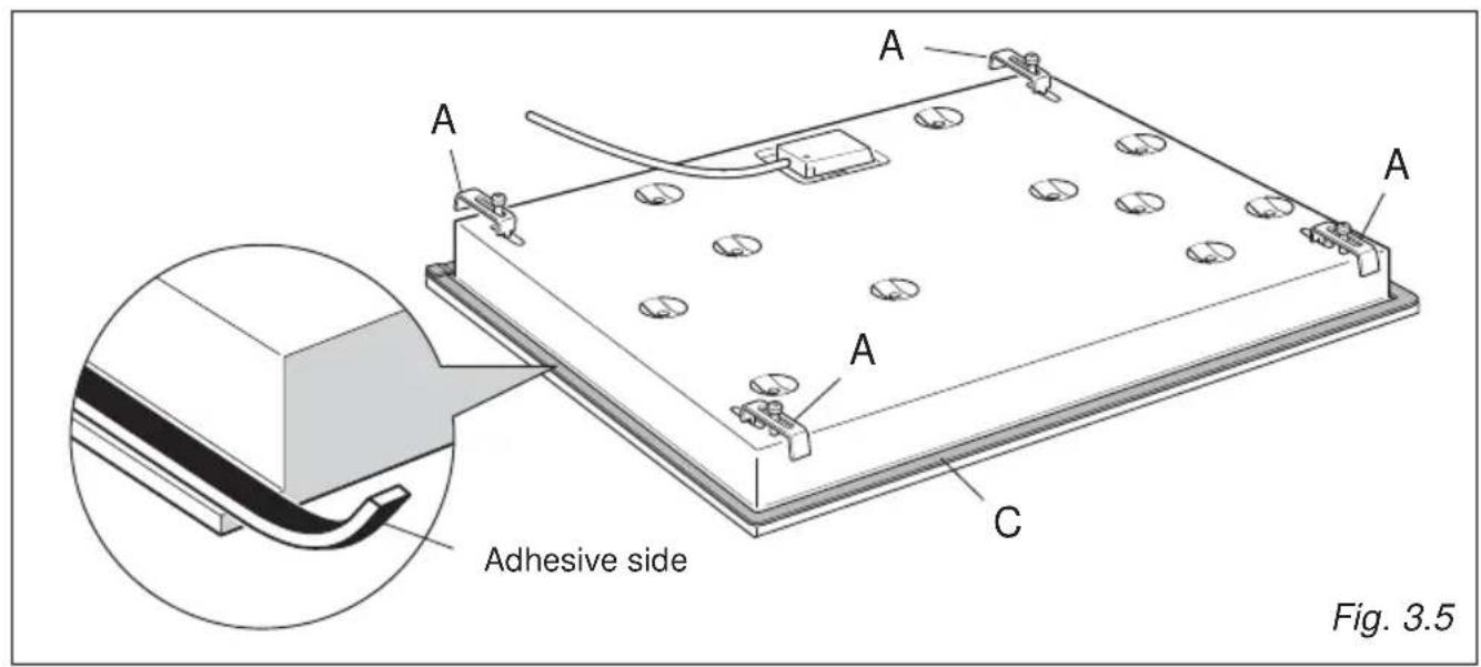CDA HVC60SS - FASTENING THE COOKTOP - 2