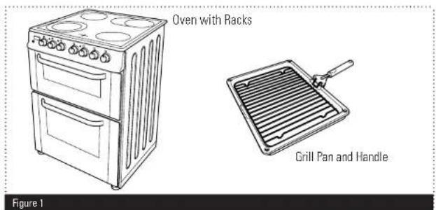 Oven with Racks Grill Pan and Handle Figure 1
