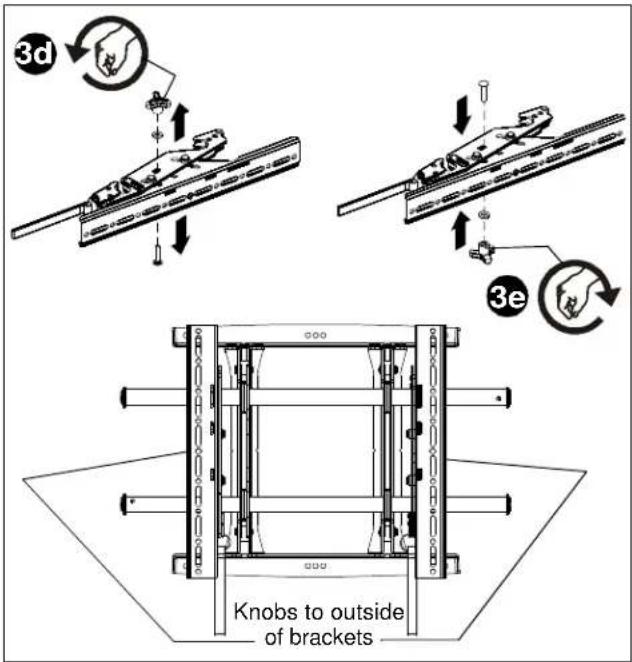 3d 3e Knobs to outside of brackets