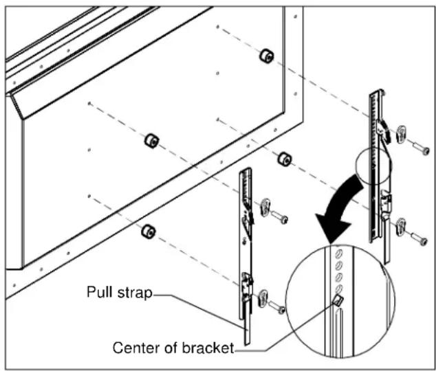 Pull strap Center of bracket
