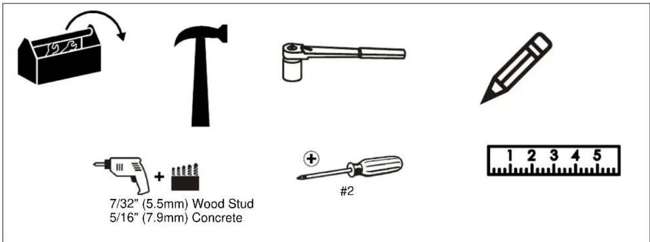 7/32" (5.5mm) Wood Stud 5/16" (7.9mm) Concrete #2