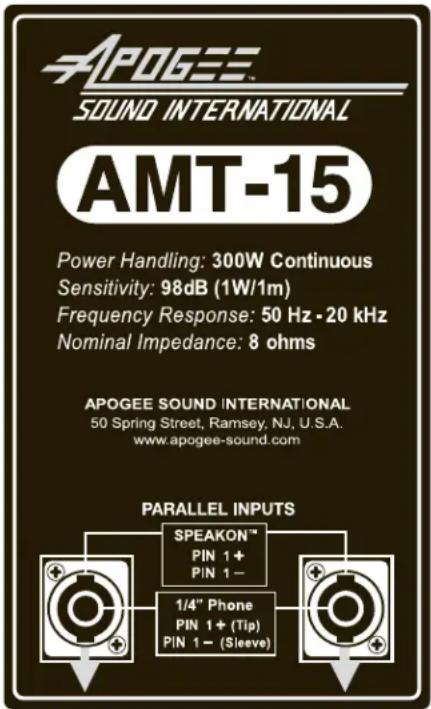Bogen AMT-12 - Input Panel - 2
