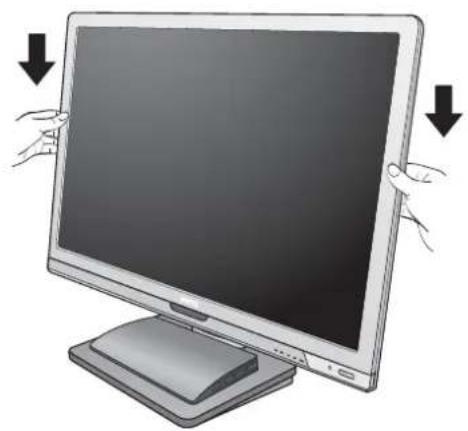 BENQ 9H.L4WLA.ZBA - Adjusting the monitor stand height - 3