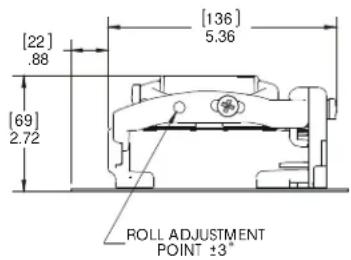 [22] .88 [69] 2.72 [136] 5.36 ROLL ADJUSTMENT POINT ±3°