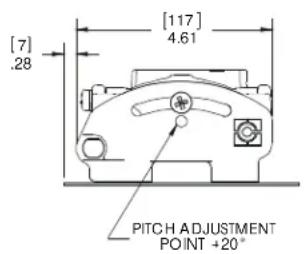 [7] .28 [117] 4.61 PITCH ADJUSTMENT POINT +20°