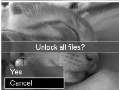 Unlock all files? Yes Cancel