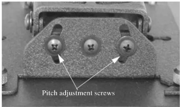 Pitch adjustment screws