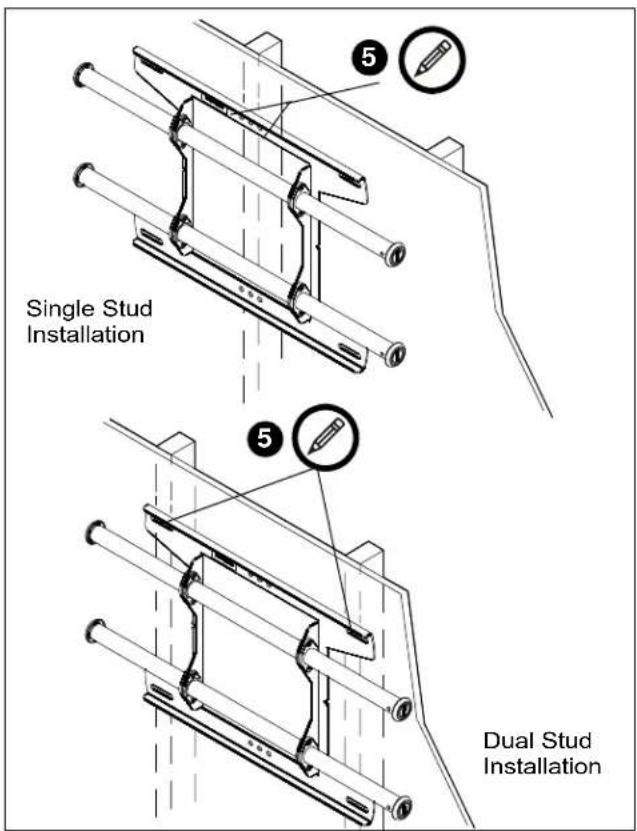 Single Stud Installation Dual Stud Installation