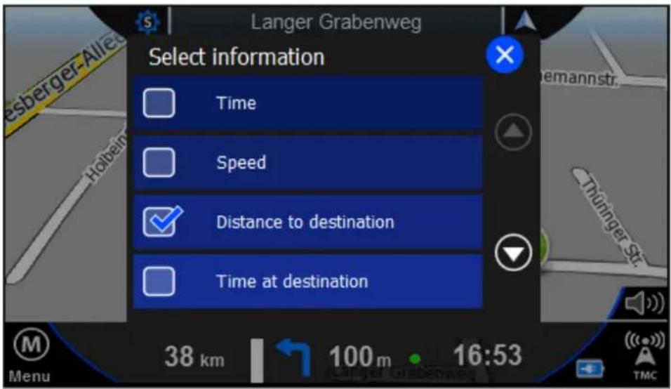 BLAUPUNKT 50 CE AMW - Driving information - 2