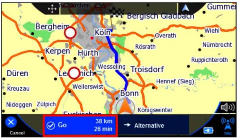 BLAUPUNKT 50 CE AMW - Route overview - 1