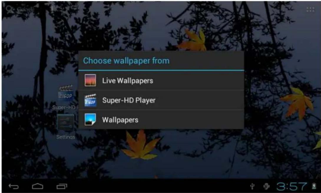 Choose wallpaper from Live Wallpapers Super-HD Player Wallpapers