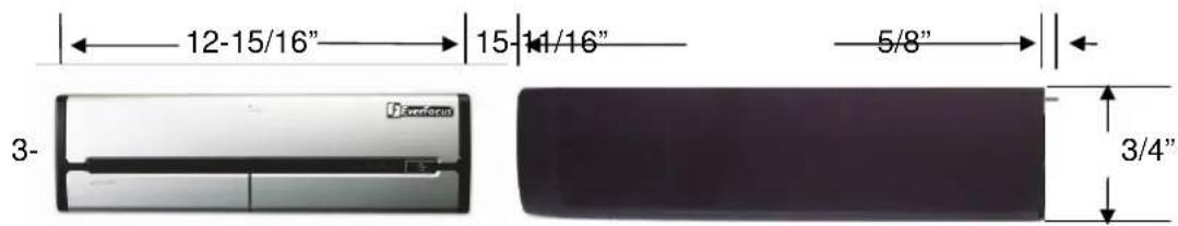 12-15/16" → 15-14/16" → 5/8" → 3- 3/4"