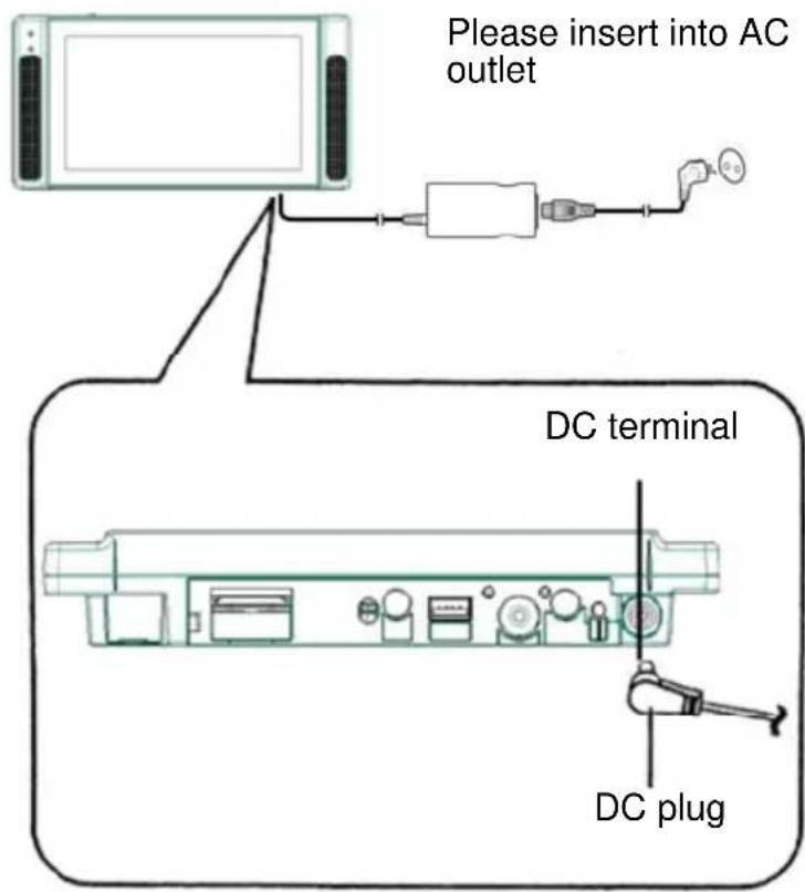 OPTOMA 7POP - Step 3: Connect device with AC adapter - 1