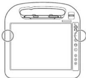 Line drawing of a kitchen appliance with a front panel and control buttons (no text or symbols)