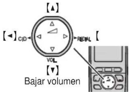 [▲] [◄]CID VOL REDIAL [Bajar volumen]