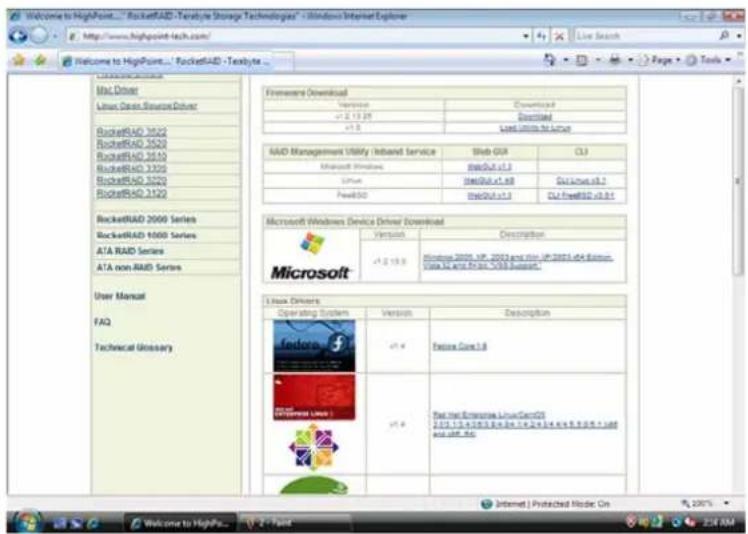 Welcome to HighPoint... - PocketRAD - Textylte Storage Technologies" - Windows Internet Explorer http://www.highpoint-tech.com/ Welcome to HighPoint... - PocketRAD - Textylte... User Manual FAQ Technical Glossary Mac Driver Linux Open Source Driver RocketRAD 3502 RocketRAD 3503 RocketRAD 3510 RocketRAD 3520 RocketRAD 3520 RocketRAD 3520 RocketRAD 3520 RocketRAD 3520 RocketRAD 3520 RocketRAD 3520 RocketRAD 3520 RocketRAD 3520 RocketRAD 3520 RocketRAD 3520 RocketRAD 3520 RocketRAD 3520 RocketBAD 2000 Series RocketBAD 1000 Series ATA RAID Series ATA non RAID Series User Manual FAQ Technical Glossary Windows Download Version Download Download Last Update By Update AUD Management Utility Ireland Service Web GUI CU3 Microsoft Windows WebOut.x1.3 User WebOut.x1.48 CuiShort.x6.2 FreeBook WebOut.x1.3 CU FreeBook x6.9.1 Microsoft Windows Device Driver Download Version Description Microsoft® version Microsoft 2000 XP, 2003 and Web UP 2003.44 System Data Set: ATS Data, XUSB Support. Linux Drivers Operating System Version Description Testora Ltd. x1.4 Pretina Core 1.8 Testora Linux Ltd. x1.4 Testa Enterprise Linux CorpGDS 111.1.1.4.0.1.4.0.1.4.1.4.1.4.1.4.1.4.1.4.1.4.1.4.1.4.1.4.1.4.1.4.1.4. Internet | Protected Mode On 200% Welcome to HighPoint... - 2 - Front