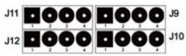 J11 1 2 3 4 J9 1 2 3 4 J12 1 2 3 4 J10 1 2 3 4