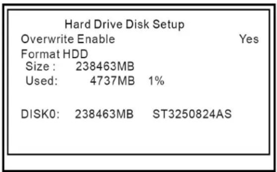 Lorex L114V251 - Hard Disk Setup - 1