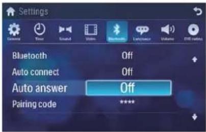 PHILIPS CID3680 - Adjust Bluetooth settings - 1