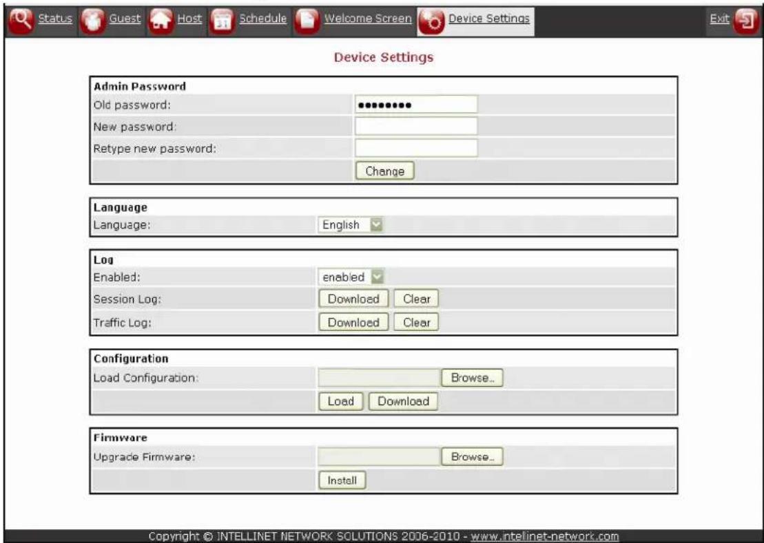 IC Intracom GuestGate MK II - Device Settings Configuration - 1