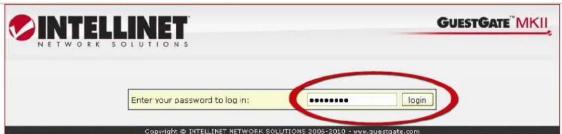 IC Intracom GuestGate MK II - Connecting to GuestGate via a Web Browser - 1