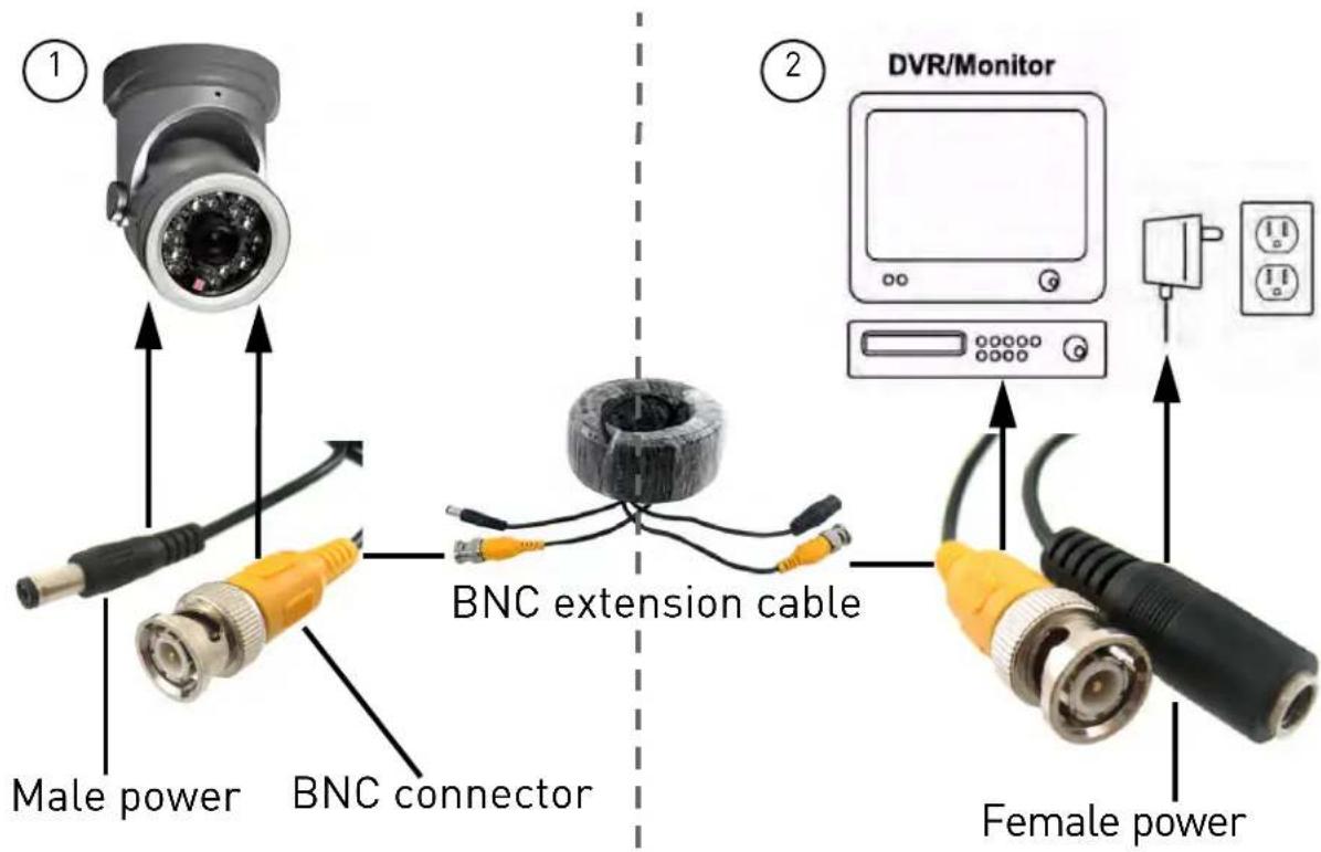 Lorex LBC5451 - CONNECTING THE CAMERA - 1