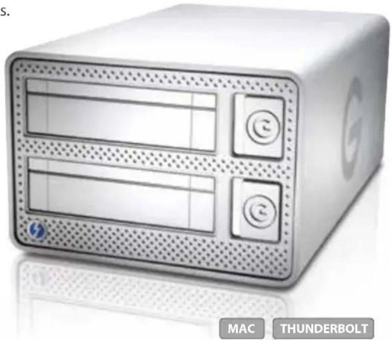 G-TECHNOLOGY Dock 2TB - Fully Swappable Dual-Bay Storage System - 1