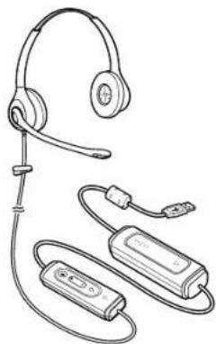 PLANTRONICS D261N - PACKAGE CONTENTS D26IN STEREO/DA45 BUNDLE D26IN -USB STEREO - 1