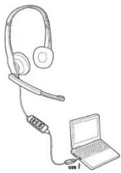 PLANTRONICS 80299-03 - Powering on the Blackwire C210 and C220 - 1