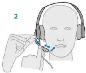 PLANTRONICS Savi Office WO300 - Adjust the Mouthpiece - 2
