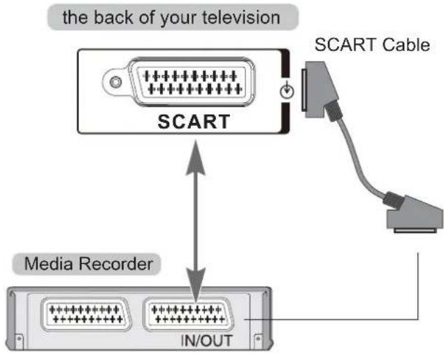 the back of your television SCART Cable Media Recorder IN/OUT