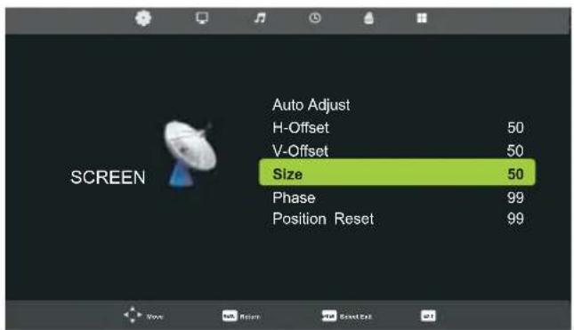 Reflexion LDD1510B - SCREEN Menu (PC Mode only) - 7