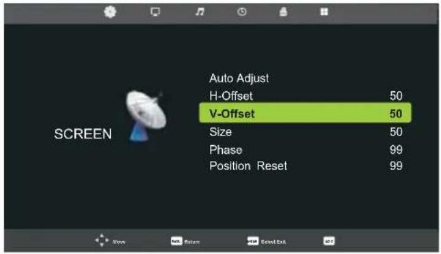 Reflexion LDD1510B - SCREEN Menu (PC Mode only) - 1