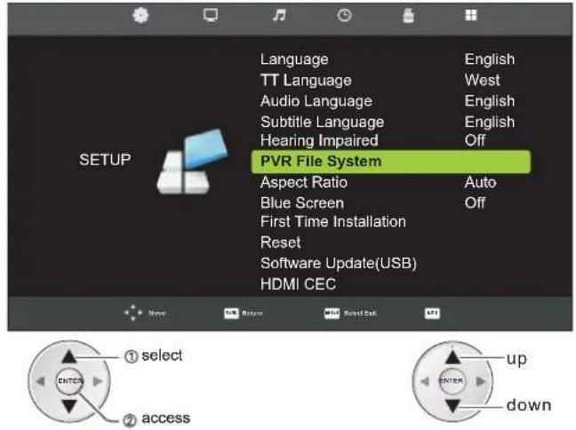 Reflexion LDD1510B - SETUP Menu - 1