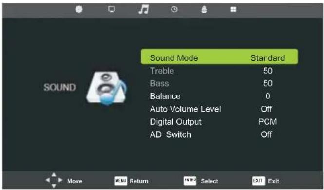 Reflexion LDD1510B - SOUND Menu - 4
