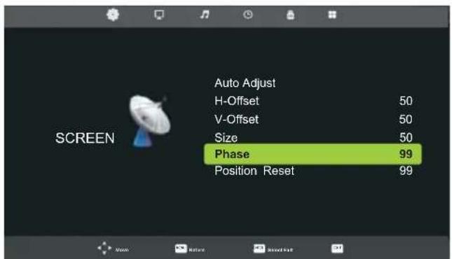 Reflexion LDD1510B - SCREEN Menu (PC Mode only) - 10