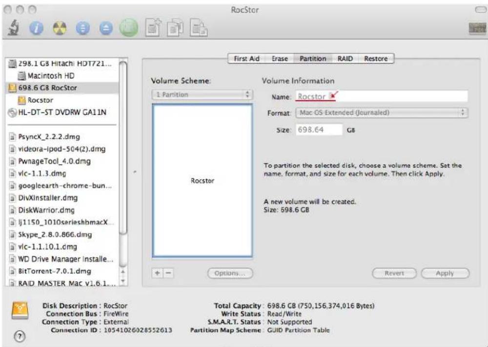 Rocstor Lancer LX - INSTRUCTIONS FOR PARTITIONING AND FORMATTING FROM FAT32 to HFS+: - 10