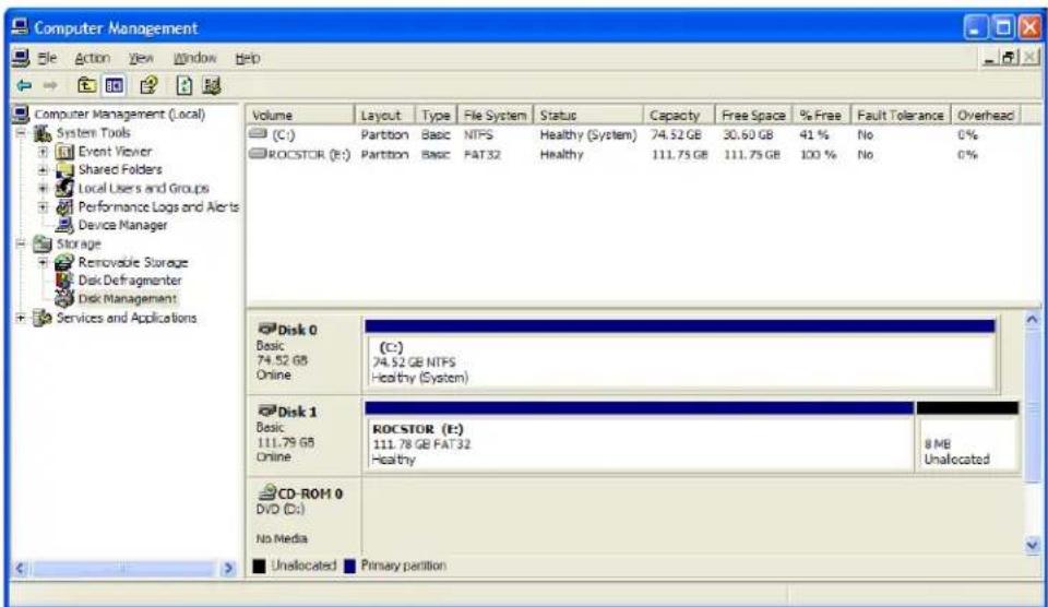 Rocstor Lancer LX - INSTRUCTIONS FOR PARTITIONING AND FORMATTING FROM FAT32 to NTFS - 1