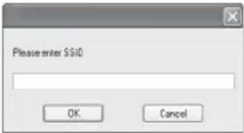 Please enter SSID OK Cancel