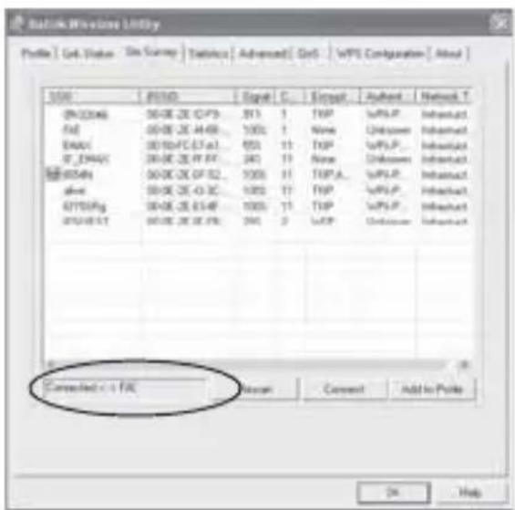 Balance Pipeline Utility Profile | Grid Status | Data Survey | Statistics | Advanced | Grid | WPS Configuration | About | USB 0922046 08:00:2X 07:53... 813 1 TWP FAS 00:00:2X 44:48... 1002 1 None Unknown Intranact EAMC 00:10:FC 07:41... 653 11 TWP IF_2944V 00:00:2X 47:47... 241 11 None Unknown Intranact 6054m 00:00:2X 07:52... 1003 11 TWP_A, Intranact after 00:00:2X 07:3C... 1002 11 TWP Unintranact Intranact 67768fg 00:00:2X 05:4F... 1003 11 TWP Unintranact Intranact 67538xLT 00:00:2X 05:3F... 241 2 TWP Unintranact Intranact Connected < -1 TAC OK Cancel Connect Add to Profile On Help