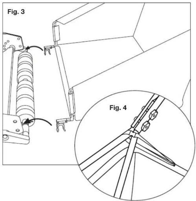 Snow Joe Sun MJ500M - Assembling and attaching the rear bag (Fig. 3 & Fig. 4) - 1