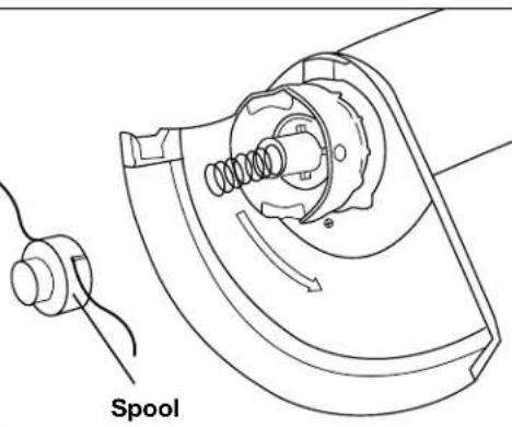 Snow Joe TRJ609E - Replacing the spool - 2