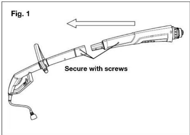Snow Joe TRJ609E - Fitting the handle - 1