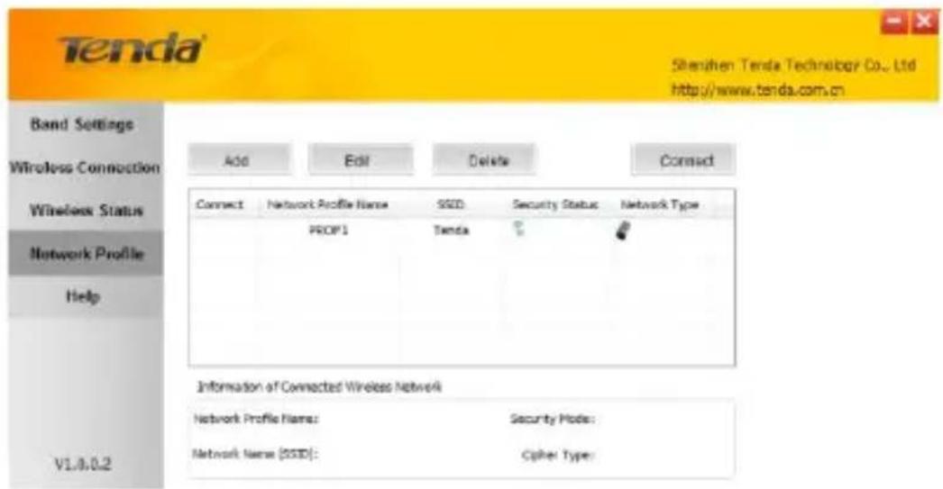 Tenda W900U - Proile Set Up for Ad Hoc Mode - 2