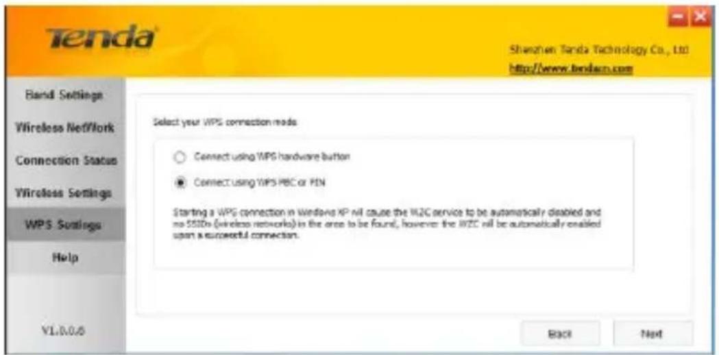 Tenda W900U - To join a wireless network using WPS PBC or PIN from adapter's UI: - 1