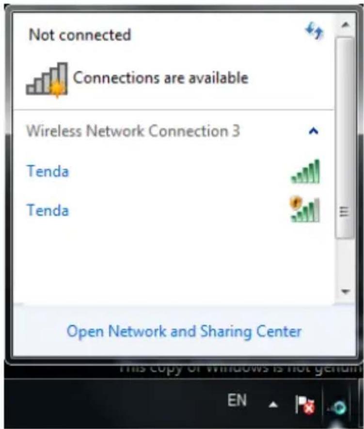 Tenda W900U - Connect to a Wireless Network --Windows® 7 - 1