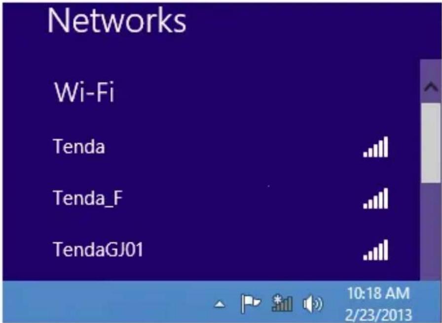 Tenda W900U - Connect to a Wireless Network --Windows® 8 - 1