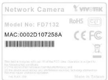 Network Camera VIVO TEK Model No: FD7132 RoHS Ccl MAC:0002D107258A CE FC This best is complete with only 15 of the F20 video. Connection is subject to the following key conditions: (7) this device may not be too harmful performance; and (2) the double must assay any information received, including alternative email clusters or wireless updates. Vol. 933-799 Made in Taiwan