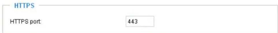 HTTPS HTTPS port: 443