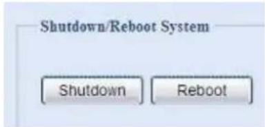 Shutdown/Reboot System Shutdown Reboot